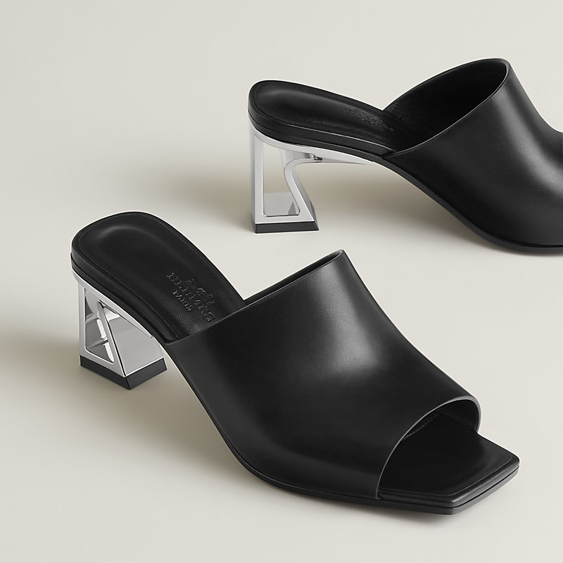 春色*HERMES*Kylie 60 レザーミュール アルミヒール 6cm ピンク Kylie 60 mule | Hermès Mainland China